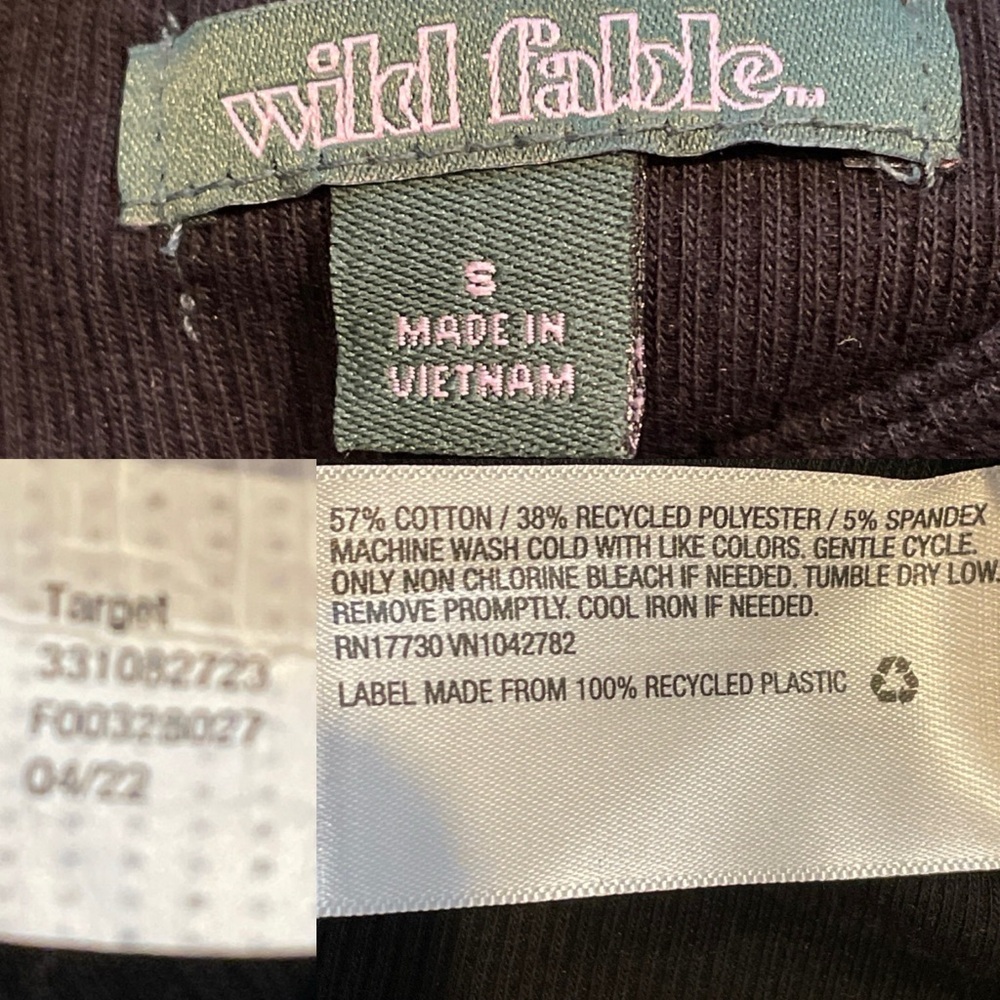 New Wild‎ Fable Black Dress S Ribbed Skater Knit Sweetheart Neck Goth Stretchy - Picture 14 of 16